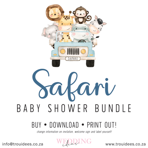 Safari (Boy) Baby Shower Stationery